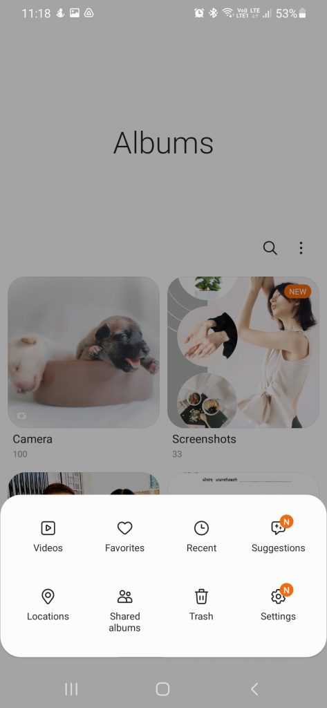 Recycle Bin option in Gallery App