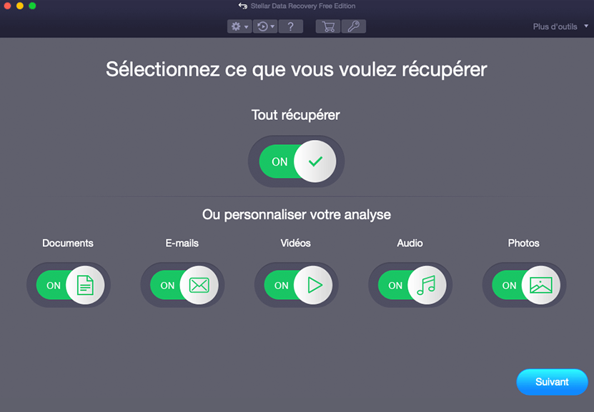 Sélectionner le type de fichier