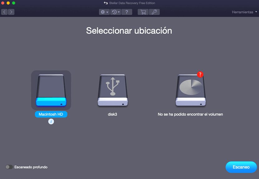 Seleccionar la ubicación