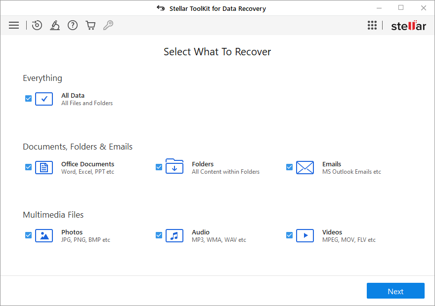 Stellar Toolkit for Data Recovery