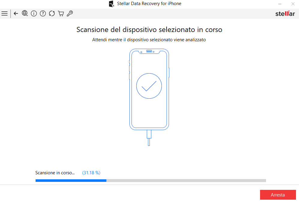 Selezionare Scansione