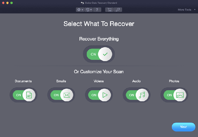 Select File Type & Drive